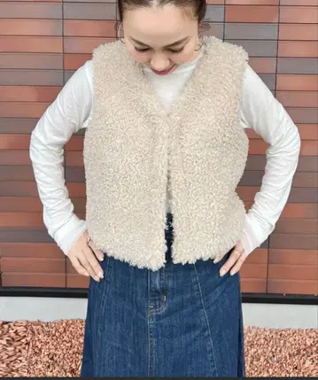 [ loverara.loverara select ] 인조 모피 베스트