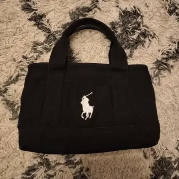 폴로 블랙 토트백