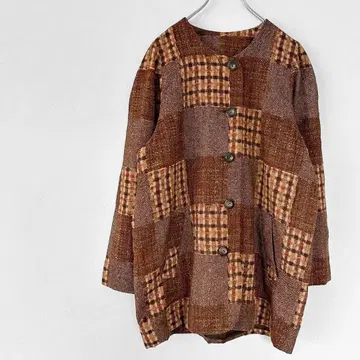 노브랜드 자켓 베이지 계열 패치워크 캐주얼 개성파