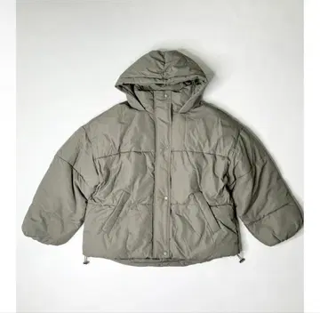 EGOIST 백 밑단 라운드 패딩 자켓 카키