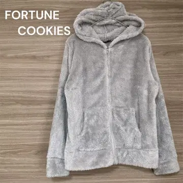 FORTUNE COOKIES [ M ] 그레이 복슬복슬 후드티 캐주얼