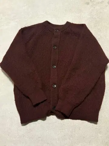 브라운 니트 가디건