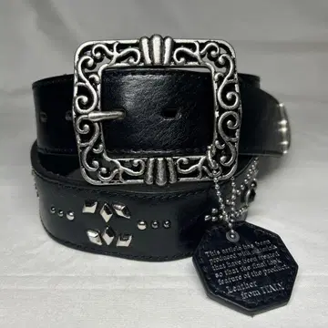 TORNADOMART 천연 가죽 이탈리아 가죽 스터드 벨트 가죽