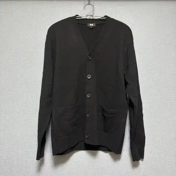 블랙 가디건 심플한 디자인