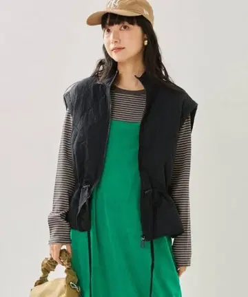 FREAK'S STORE 와셔 퀼트 베스트 집업