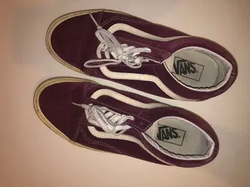 VANS 버건디 스웨이드 스니커즈