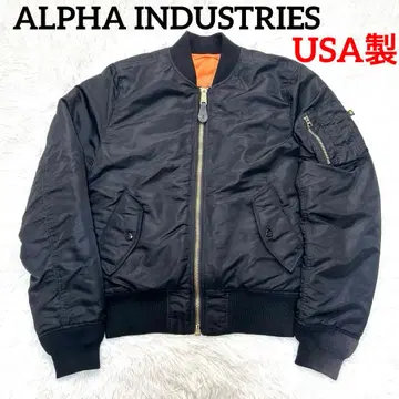 알파인더스트리 USA MA-1 플라이트 자켓 블랙 리버서블