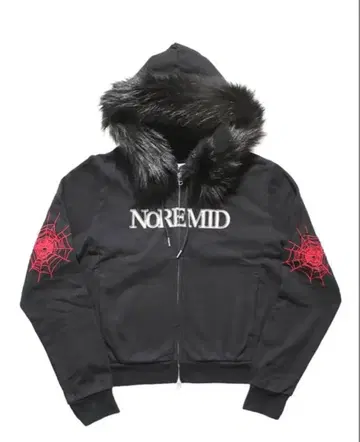 NOREMID 퍼 후디 S 사이즈 블랙
