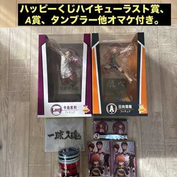 해피 복권 하이큐 라스트상 우시지마, A상 히나타 외 증정품 포함.