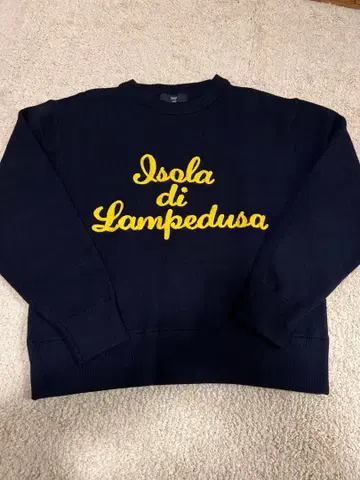 SHIPS 네이비 소프트 니트 맨투맨