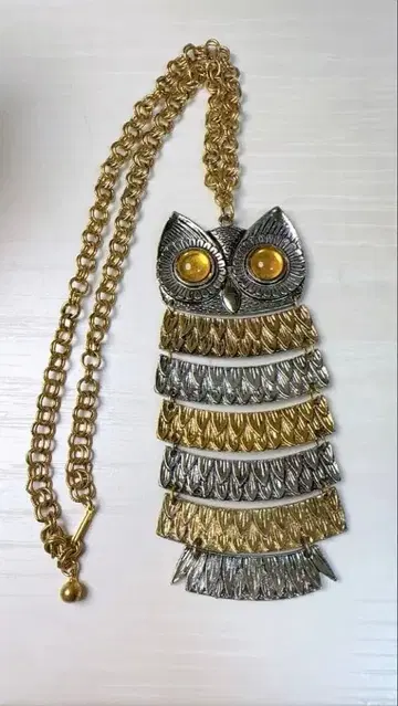 셀러브리티 런웨이 올빼미 특대형 펜던트 빈티지