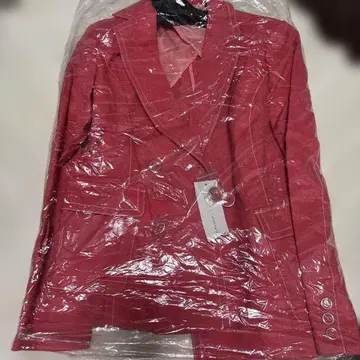 핑크 더블 브레스트 트렌치코트 L 사이즈