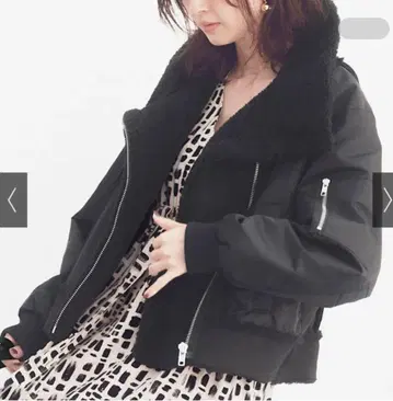 다운 소재 콤비 페이크 무스탕 점퍼 *현행 판매 중 택 포함 새상품