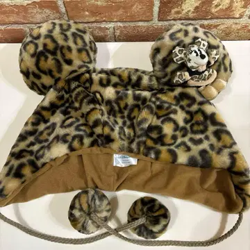 디즈니 팬캡 미키 미니 레오파드 무늬 모자