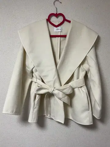 프레이 아이디 아이보리 랩 코트 핑크 베이지 니트