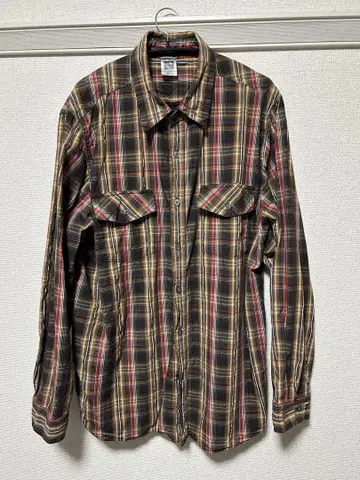 THE NORTH FACE 체크 무늬 긴팔 셔츠 XL/TG