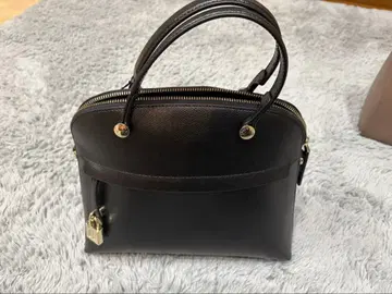FURLA 블랙 가죽 핸드백 숄더백