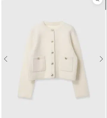 anuans 캐시미어 블렌드 노카라 니트 자켓