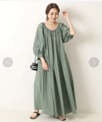 Spick & Span eco 나일론 개더 원피스