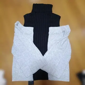 ENODA 오픈 숄더 케이블 니트탑 에모다 미사용 새상품