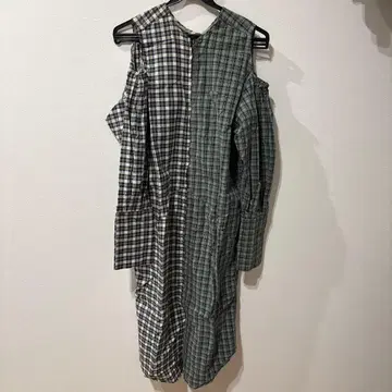 77circa 나나나서카 셔츠 원피스 체크 무늬