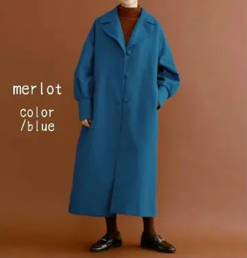 merlot 클래시컬 롱 코트 볼륨 소매