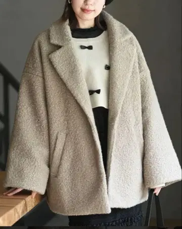 rps 페이크 링 울 테일러드 미들 코트