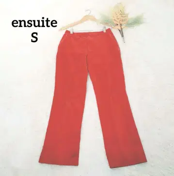 엔스위트 여성용 코듀로이 팬츠 (S) 적갈색 스트레치 코튼