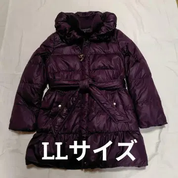 보르도 컬러 후드 부착 다운 코트 (다운 70%)