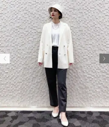 PLST 코튼 블렌드 니트 더블 자켓 M