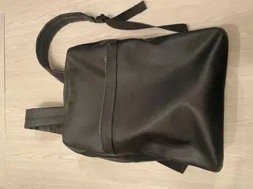 남성용 비기 블랙 합성 피혁 백팩