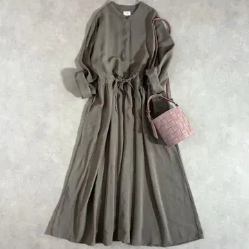 어반 리서치 도어스 허리 드로스트 원피스 M 카키