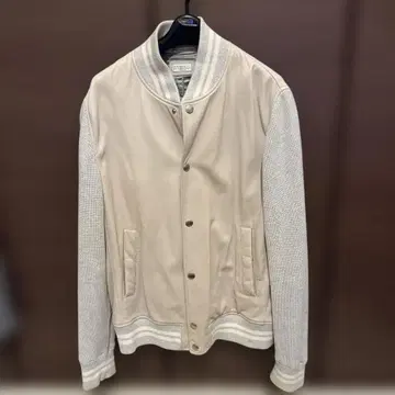 브루넬로쿠치넬리 내퍼 가죽 스타디움 점퍼