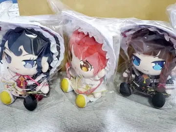 가루마게돈 앉아 봉제 인형 전 3종 캔뱃지 컴프 세트 미개봉품