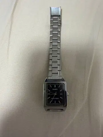 CASIO 스퀘어 아날로그 시계 블랙 다이얼