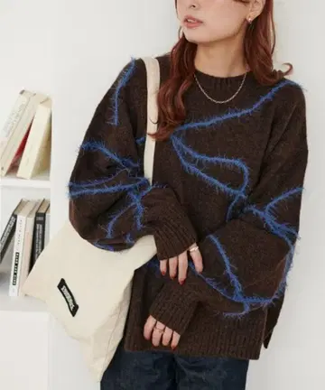 Discoat 멜란지얀 선 패턴 풀오버