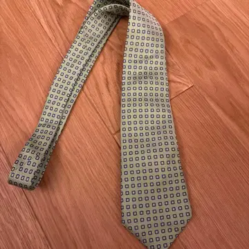 FRANCO BASSI 그린 실크 넥타이