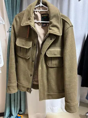 SCHOTT 카키 자켓 S 사이즈