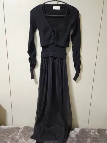 [ 새상품급 ] Cheri mi 니트 튤 원피스