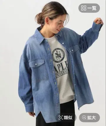 BAYFLOW 데님 오버 셔츠 색스