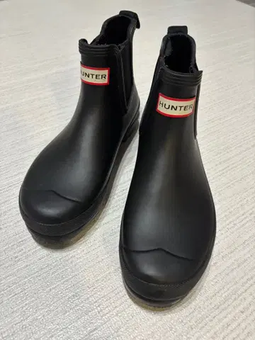 HUNTER 레인부츠 블랙 장화 사이드 고어 헌터