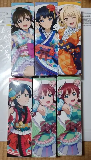 제일복권 러브 라이브 D상 E상 F상 H상 I상 극세사 타월 6개 세트