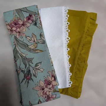 장식용 깃 코튼 코듀로이 3개