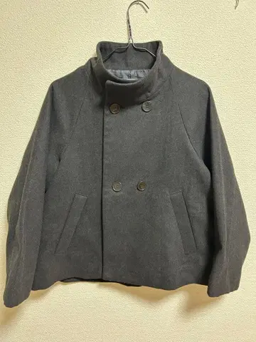 슈퍼 하카 숏코트 더블 브레스트 자켓 블랙