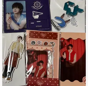 &TEAM 카페 EJ 위주 아크릴 스탠드 카라비너 청풍 happy day