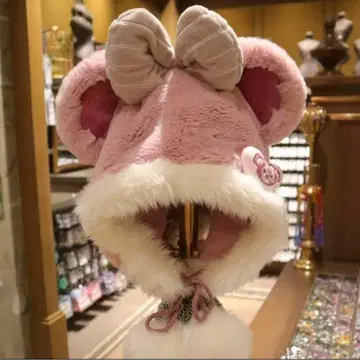 상하이 디즈니 셰리메이 복슬복슬 팬캡 모자