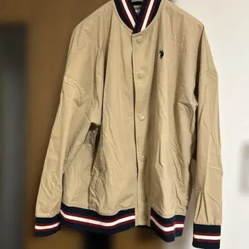 [ U.S. POLO ASSN. ] 바시티 자켓 베이지