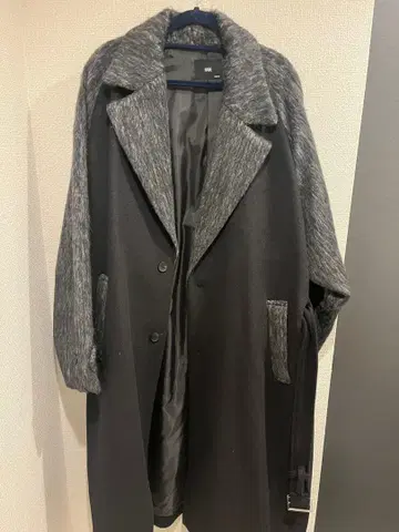 HARE 체스터 코트 M 블랙/그레이