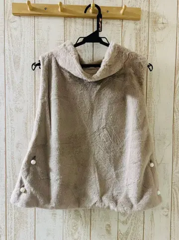 페이크 퍼 베스트 베이지 새상품급