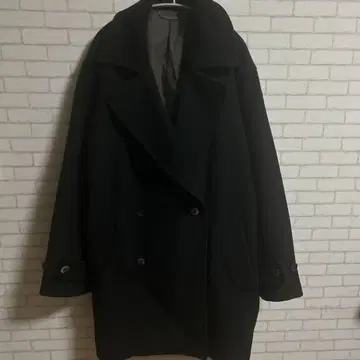 익명 배송 ADRER 비버 멜톤 오버 P코트 m 사이즈 블랙